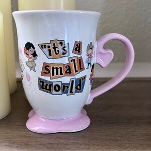 Disney 'It's a Small World' Pink and White Mug